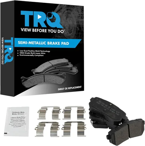 Miniatura 121 de TRQ Pastillas de freno delanteras semi metálicas compatibles con Ford Expedition 2018-2021 F-150 2018-2020 Lincoln Navigator 2018-2022