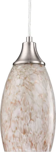 Miniatura 24 de karyfine Mini lámparas colgantes de vidrio artístico para isla de cocina, hechas a mano en color teja con vidrio dorado, iluminación colgante