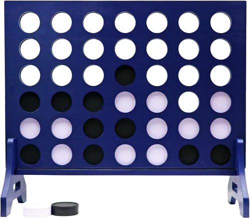 Miniatura 40 de Tailgating Pros Cuatro en una fila gigante azul marino premium con funda de transporte – Juego de patio al aire libre de gran tamaño – ¡Muchos
