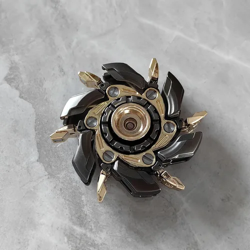 Miniatura 3 de T-Conceal EDC Fidget Sliders Open Armor Spinning Top - Juguetes para aliviar el estrés para adultos, metal magnético (Gris Oro)