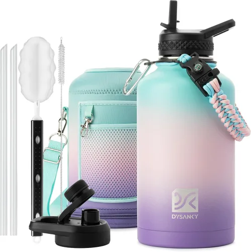 Miniatura 82 de DYSANKY Botella de agua aislada de 32 onzas, metal al vacío de acero inoxidable grueso, jarra de agua deportiva portátil para gimnasio y senderismo