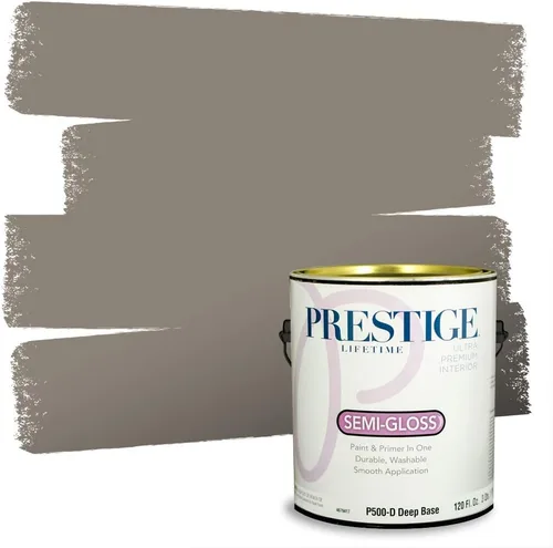 PRESTIGE Pintura Interior e Imprimación en Uno, Amarillo Brown, Semi-Brillante, 1 Galón Amarillo Marrón