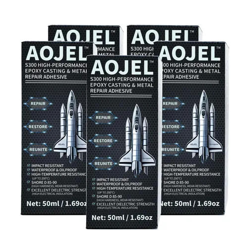 Miniatura 12 de S300 Epoxi metálico para reparación de aluminio y metal, epoxi de soldadura en frío de 2 partes, adhesivo estructural de carga, impermeable
