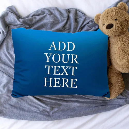 Miniatura 7 de Funda de almohada personalizada para niños pequeños, 14 x 20 pulgadas, microfibra súper suave, azul real, cierre de sobre, nombre personalizado