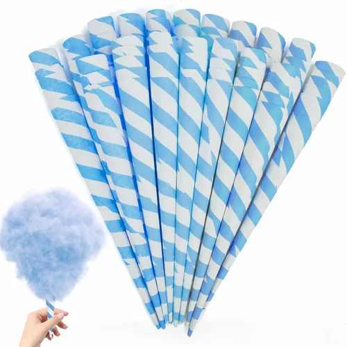 Miniatura 9 de Outamateur 90 conos de papel de algodón multicolor para fabricación de algodón de azúcar en fiestas y festivales