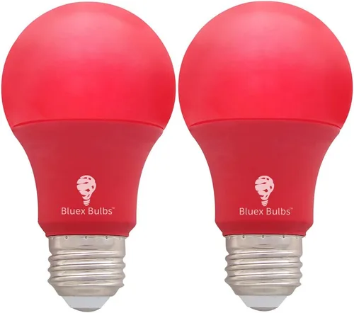 Miniatura 11 de BlueX - Paquete de 2 bombillas LED A19 (9 W, equivalente a 60 W), base E26, luz azul, decoración de fiestas, porche, iluminación del hogar, Púrpura