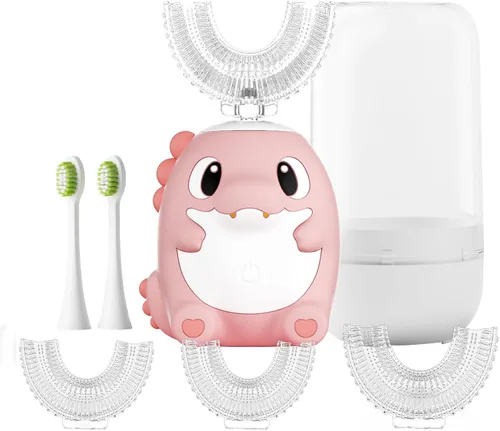 Miniatura 12 de Kids Electric U Shaped Toothbrush Children Dinosaur Sonic Automatic Toothbrush with 6 Brush Heads Full Mouth 6 Cleaning Modes - (Age2-15 Blue)