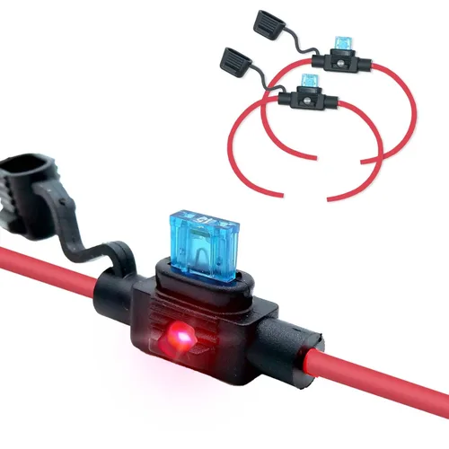 Miniatura 19 de Paquete de 5 resistentes al agua, IP67, portafusibles ATO/ATC en línea, 12 AWG para automóviles, marinos