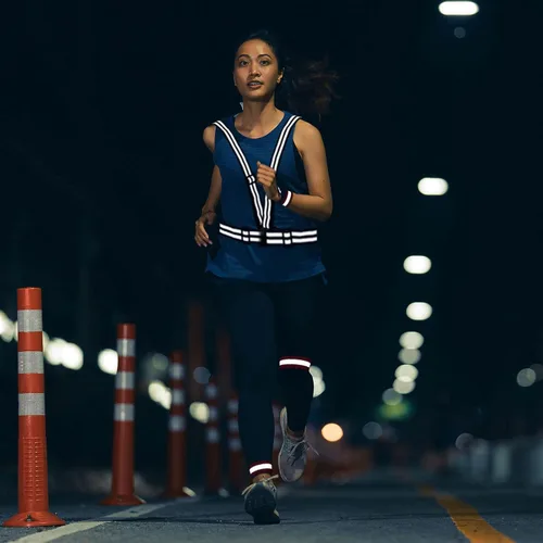 Miniatura 3 de M METERXITY Chaleco reflectante: tira ajustable, equipo de seguridad reflectante de alta visibilidad para correr, para ciclismo, correr Amarillo