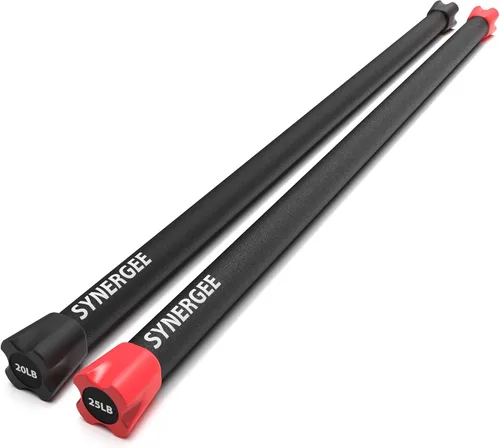 Miniatura 14 de Synergee - Juego de barras de entrenamiento con peso, varios pesos disponibles, acolchadas, para tonificar el cuerpo, ganar fuerza y mejorar la e)