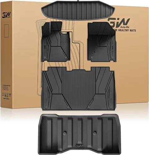 Miniatura 21 de 3W – Tapetes y revestimiento para maletero compatibles con Tesla Model S 2021-2026, tapetes TPE para todo tipo de clima con ajuste personalizado