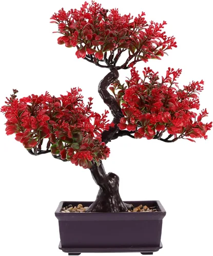Árbol bonsái artificial, árbol bonsái falso realista, plantas falsas de interior, planta sintética en maceta, planta bonsái de pino japonés, planta