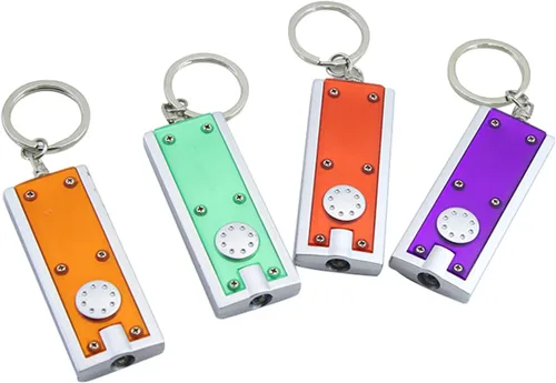Miniatura 7 de 4Pcs Led Keyring Torches Bright Outdoor Waterproof Flashlight Torches Keyring Small Flashlight for Hiking Camping