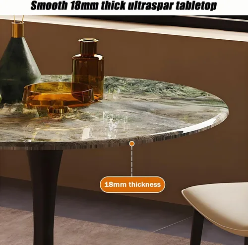 Miniatura 3 de YVYKFZD 5 Piece Kitchen Dining Table Set, Small Office Reception Room Club Table, Round Conference Table for 4, Simple Conference Room Table and