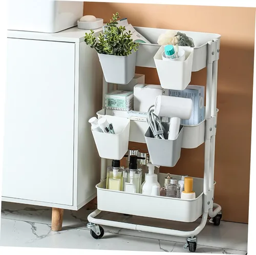 Miniatura 6 de Cabilock Gabinete de baño Puerta de almacenamiento Cesta montada en la pared Pequeño Contenedor de almacenamiento colgante Artículos diversos Caja