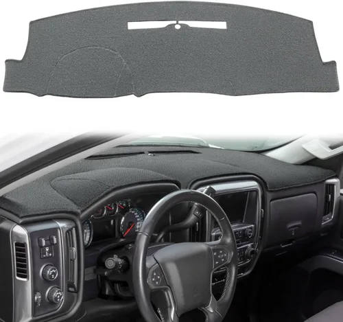 Miniatura 19 de Tapete de Cubierta del Tablero Compatible con GMC Sierra/Chevy Chevrolet Silverado 1999-2006 1500 2500 3500 HD, 2000-2006 GMC Yukon/Yukon XL/Chevy