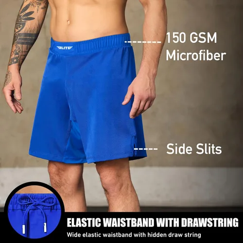 Miniatura 19 de Elite Sports - Shorts de combate para hombre, color negro, para combates MMA, BJJ, Jiu Jitsu