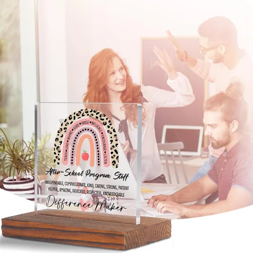 Miniatura 2 de Letrero decorativo de escritorio transparente para después de la escuela, regalo de agradecimiento para mujeres y hombres, regalos de agradecimiento