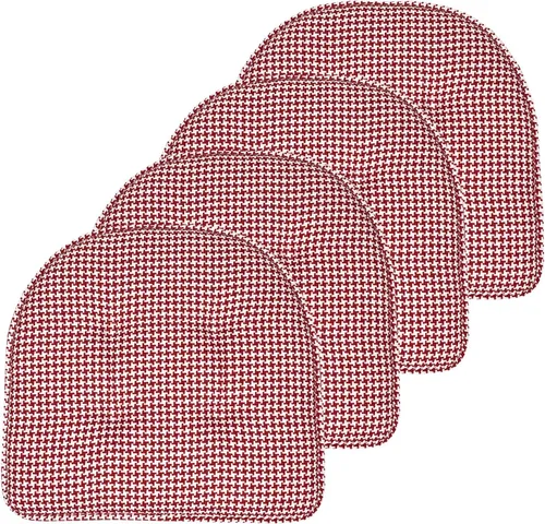 Miniatura 42 de Sweet Home Collection - Cojín de espuma viscoelástica para silla con capitoné, antideslizante, parte trasera de goma, en forma de U, 17 x 16 Piel