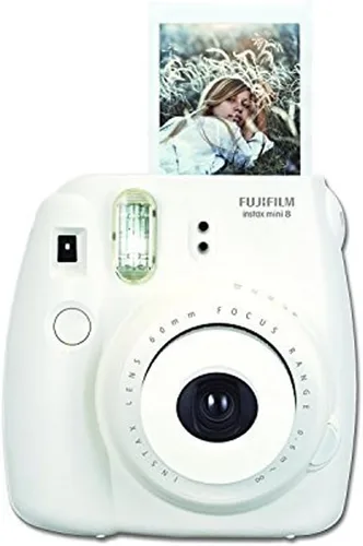 Fujifilm Cámara Instax Mini 8 de película instantánea (blanco) (renovada)