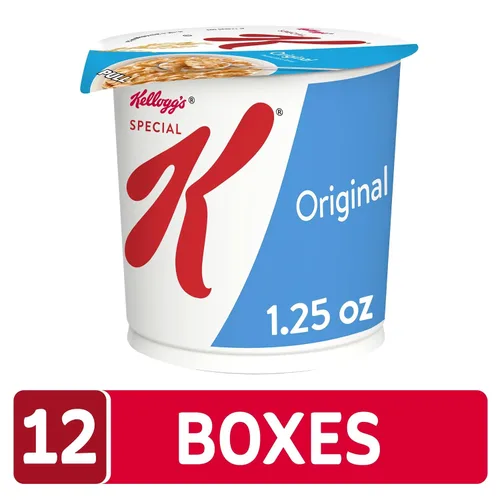 Miniatura 4 de Kellogg's Special K, Cereal de desayuno en taza, original, tamaño a granel, 12 unidades (paquete de 2, bandejas de 7.5 onzas)