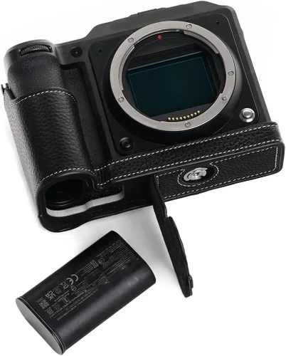 Miniatura 8 de Hecho a mano Cuero auténtico medio cámara caso bolsa cubierta para Hasselblad X2D 100C color negro