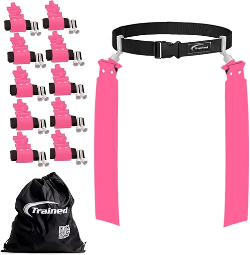 Miniatura 26 de Trained Cinturones de fútbol con bandera de hombre, juego de fútbol con bandera ajustable para equipos deportivos, entrenamiento y competencia