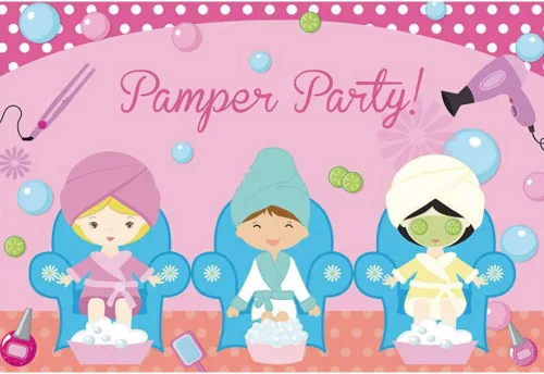 Telón de fondo de fiesta de mimo, decoración de fiesta temática de belleza, burbujas, baño de pies, fondo rosa, suministros de fiesta de cumpleaños,