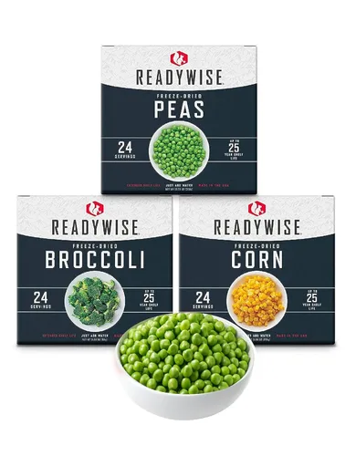 ReadyWise Kit de caja de verduras liofilizadas | Alimentos de emergencia | 72 porciones