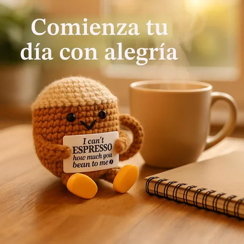 Miniatura 6 de Regalos de graduación, regalo de cumpleaños para ella, él, mujeres, hombres, novia, novio, taza de espresso de ganchillo positivo, lindo regalo