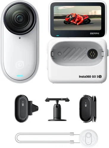 Miniatura 21 de Insta360 GO 3S - 128 GB Blanca 4K Cámara de vlog portátil pequeña, POVs con manos libres, montaje en cualquier lugar, estabilización, vida útil