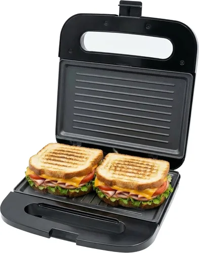 Miniatura 14 de OVENTE - Parrilla eléctrica para panini con placas antiadherentes, luces indicadoras LED, control de termostato, sandwichera compacta perfecta