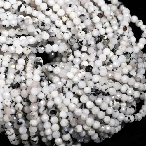 Miniatura 48 de 180 piezas 2mm Cuentas de piedras preciosas de turquesa africana natural facetada redonda suelta para hacer joyas