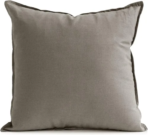 Miniatura 15 de Jeanerlor - Funda de cojín sólida de lino y algodón para decoración, de 18x18 pulgadas, funda de almohada especial para sofá, cama, silla