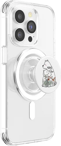 Miniatura 3 de Mama Bear Wildflower Vintage Retro PopSockets MagSafe PopGrip para iPhone