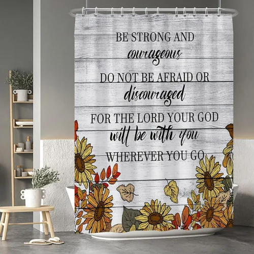 Miniatura 72 de Baocicoo - Cortina de ducha de abeja de miel, diseño de abeja de caricaturas, pista voladora, rústica, floral, para baño, decoración de bañera