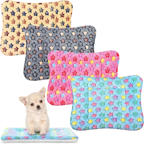 Miniatura 7 de Tuanse Paquete de 4 alfombrillas de cama de conejillo de indias, ropa de cama de conejo para todas las estaciones, almohadilla de cama de forro