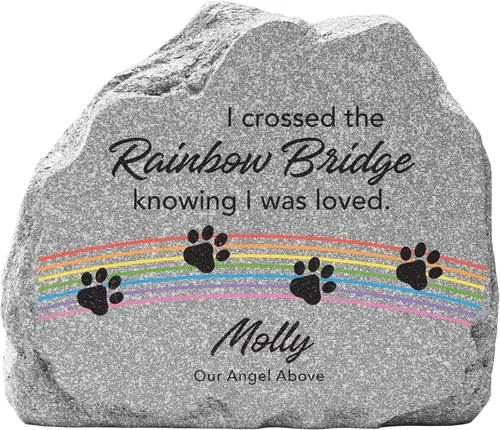 Miniatura 19 de Let's Make Memories Piedra conmemorativa personalizada para mascotas Forever Friend - Perro - Marcador de jardín de condolencias Perro - Angel