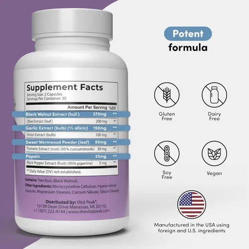 Miniatura 2 de Restablece tu intestino y siéntete más ligero - Suplementos de hierbas ParaCleanse para humanos, fórmula para el equilibrio interno, comodidad