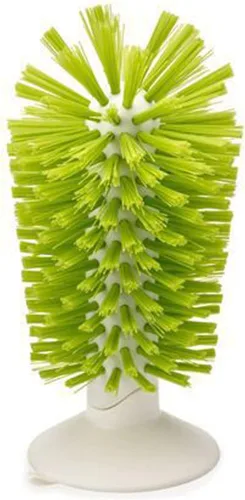 Miniatura 2 de Cepillo de vidrio cepillado con ventosa vertical que se mantiene en el fregadero, limpieza de botellas de cocina, color verde (Multi)