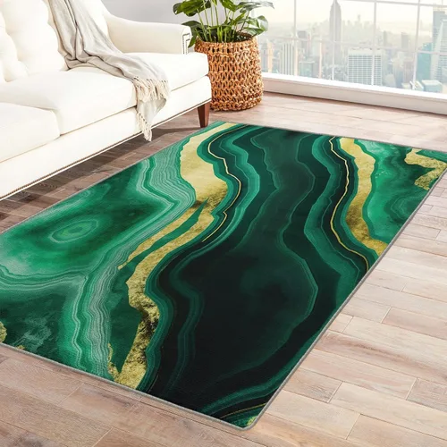 Miniatura 24 de Alfombra retro y decoración del hogar, alfombra lavable de 2 x 3 a 70 segundos, para entrada, sala de estar, dormitorio, tapete antideslizante