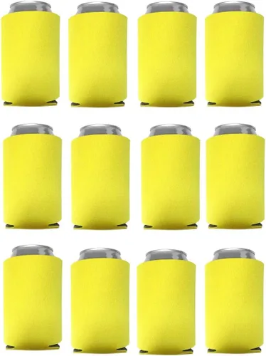 Miniatura 6 de Fundas enfriadoras de latas de espuma de poliéster en blanco (12, color rubor)