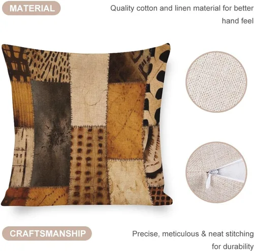 Miniatura 4 de Fundas de almohada decorativas con patrón de tribu secreta en estilo bohemio, funda de almohada inspirada en textiles, fundas de almohada Patrón-5