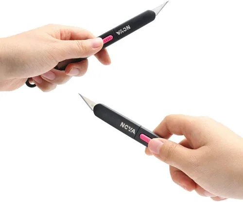 Miniatura 6 de Cuchillo de precisión para manualidades y hobby Nova, cortador de seguridad premium para recortar, deshebrar vinilo y arte, diseño plano innovador