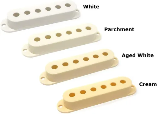 Miniatura 3 de Cubiertas para pastillas de bobina simple de plástico crema para guitarra eléctrica Fender Stratocaster Strat (juego de 3) PCST-CRM
