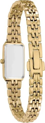 Miniatura 3 de Citizen Eco-Drive Classic Dress Corso - Reloj rectangular de acero inoxidable para mujer, 2 manecillas, cierre de joyería