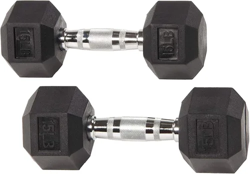 Fitvids Juego de mancuernas hexagonales recubiertas de goma con estante de almacenamiento, juego de pesas de mano de 100/150/200/550 libras con