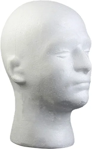 Miniatura 11 de Maniquí de espuma, modelo de cabeza femenina, peluca, sombrero de cabello, maniquí de espuma, color blanco (negro)