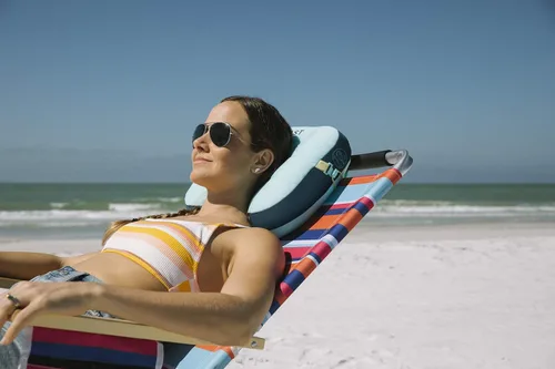 Miniatura 3 de Ballast - Almohada inflable cómoda, duradera y compacta, se mantiene en playas ventosas gracias a la bolsa de arena patentada, para playas, Paraíso