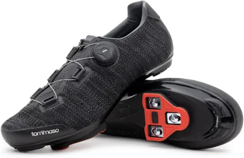 Tommaso Strada Ready to Ride - Zapatos de ciclismo de interior para hombre diseñados para pelotón con tacos Delta de aspecto preinstalados zapatos